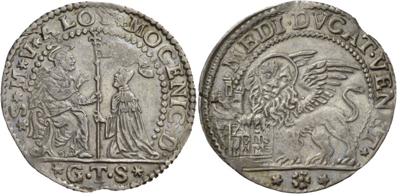 Alvise II Mocenigo doge CX, 1700-1709. Mezzo ducato, AR 10,74 g. S M V ALOY MOCE...