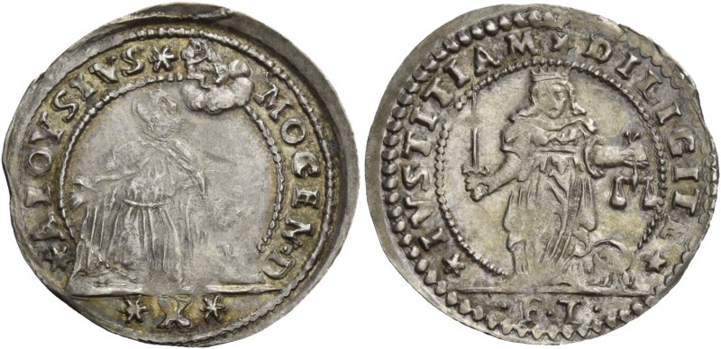 Alvise II Mocenigo doge CX, 1700-1709. Mezza liretta, AR 1,79 g. ALOYSIVS – MOCE...