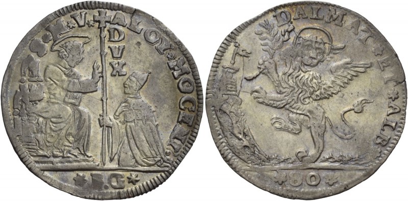 Alvise II Mocenigo doge CX, 1700-1709. Leone da 80 soldi per la Dalmazia e Alban...