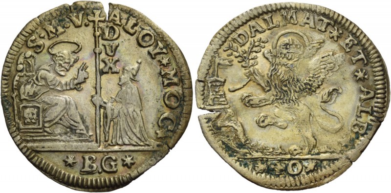 Alvise II Mocenigo doge CX, 1700-1709. Mezzo leone da 40 soldi per la Dalmazia e...