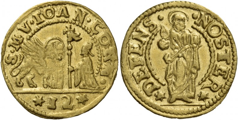 Giovanni II Corner doge CXI, 1709-1722. Soldo da 2 zecchini, AV 7,00 g. S M V IO...
