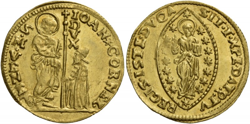 Giovanni II Corner doge CXI, 1709-1722. Zecchino, AV 3,54 g. IOAN CORNEL – S M V...