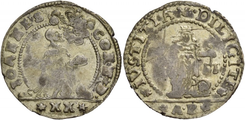 Giovanni II Corner doge CXI, 1709-1722. Liretta, AR 3,64 g. IOANNES – CORN D Il ...