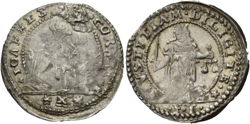 Giovanni II Corner doge CXI, 1709-1722. Mezza liretta, AR 1,76 g. IOANNES – CORN...