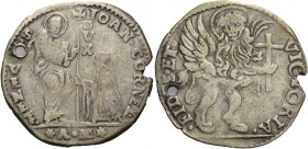 Giovanni II Corner doge CXI, 1709-1722. Quarto di leone per il Levante, AR 6,33 g. IOAN CORNEL – S M VENET S. Marco, stante a s., tiene il libro con l...