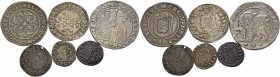 Giovanni II Corner doge CXI, 1709-1722. Lotto di sei monete. Quarto di scudo della croce. CNI 53. Paolucci 19. Ottavo di scudo della croce. CNI 56. Pa...