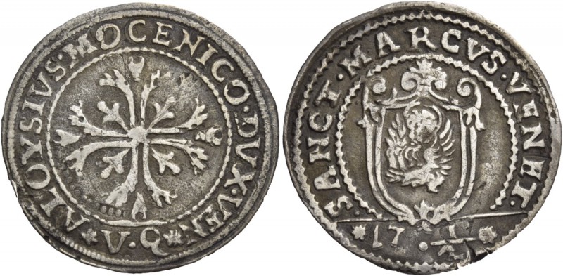 Alvise III Mocenigo doge CXII, 1722-1732. Ottavo di scudo della croce, AR 3,10 g...
