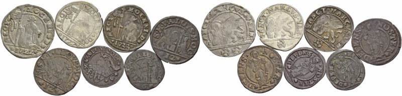 Alvise III Mocenigo doge CXII, 1722-1732. Lotto di sette monete. Da 15 soldi 172...