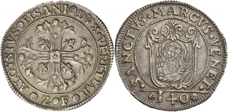 Alvise Pisani doge CXIV, 1735-1741. Scudo della croce, AR 31,47 g. ALOYSIVS PISA...
