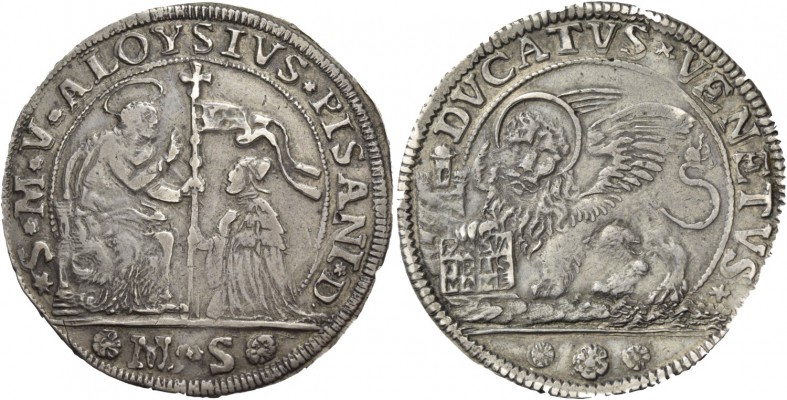 Alvise Pisani doge CXIV, 1735-1741. Ducato di doppio peso, AR 45,47 g. S M V ALO...