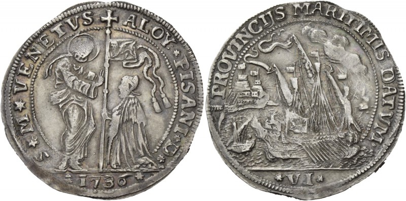 Alvise Pisani doge CXIV, 1735-1741. Mezzo leone per le province marittime o mezz...