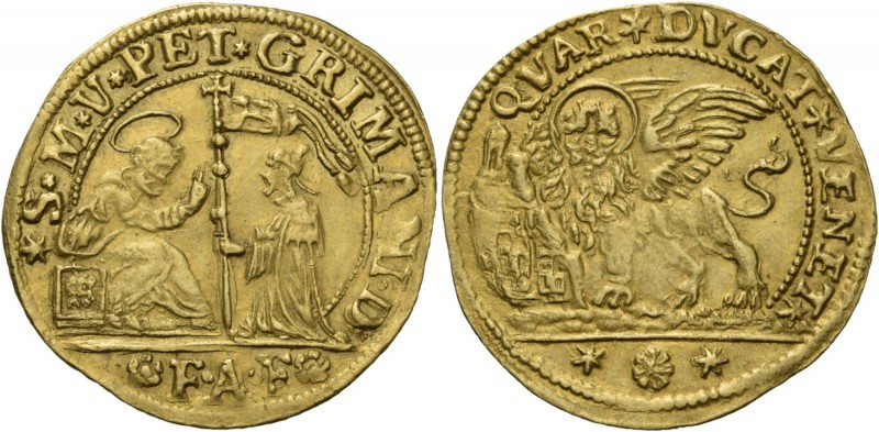 Pietro Grimani doge CXV, 1741-1752. Quarto di ducato da 2 zecchini, AV 6,94 g. S...