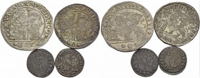 Francesco Loredan doge CXVI, 1752-1762. Lotto di quattro monete. Ducato. CNI 28. Paolucci 19. Mezzo ducato. CNI 30. Paolucci 20. Soldo da 12 bagattini...