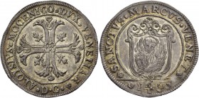 Alvise IV Mocenigo doge CXVIII, 1763-1778. Scudo della croce, AR 31,07 g. ALOYSIVS MOCENICO DVX VENETIAR Croce ornata e fogliata, accantonata da quatt...