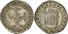 Alvise IV Mocenigo doge CXVIII, 1763-1778. Ottavo di scudo della croce, AR 3,95 g. ALOY MOCENICO DVX VENETIAR Croce ornata e fogliata, accantonata da ...