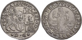 Alvise IV Mocenigo doge CXVIII, 1763-1778. Quarto di ducatone da 31 soldi, AR 6,77 g. S M V ALOY MOCENI D Il Leone alato, a s., volto di fronte e con ...