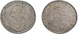 Alvise IV Mocenigo doge CXVIII, 1763-1778. Tallero per il Levante 1764, AR 28,49 g. ALOYSII MOCENICO DUCE J764 Leone alato e nimbato, ram­pante a s., ...