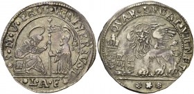 Paolo Renier doge CXIX, 1778-1789. Quarto di ducato, AR 5,54 g. S M V PAVL RAINERIVS D S. Marco nimbato, seduto a s. e benedicente, consegna il vessil...