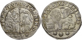 Ludovico Manin doge CXX, 1789-1797. Ducato, AR 22,74 g. S M V LVDOVI MANIN D S. Marco nimbato, seduto a s. e benedicente, consegna il vessillo al doge...