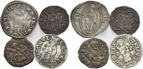 Cattaro. Lotto di quattro monete comprendente un grosso di Ragusa. Monetazione con sigle. Grossetto (sigla F-P). Paolucci II, tipo 775. Follaro (sigla...