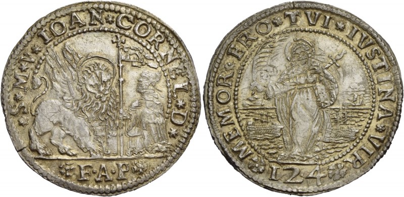 Giovanni II Corner doge CXI, 1709-1722. Ducatone da 124 soldi,  AR 27,76 g.  S M...