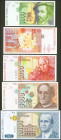 Serie completa de los billetes de 1000, 2000 (además otro con la numeración 1S), 5000 y 10000 Pesetas emitidos en 1992 y todos ellos con el mismo núme...