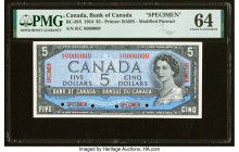 Canada Bank of Canada $5 1954 BC-39S Specimen PMG Choice Uncirculated 64. Four POCs and an annotation noted on this example. 

HID09801242017

© 2022 ...
