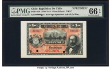 Chile Republica de Chile 1 Peso ND (1898-1919) Pick 15s Specimen PMG Gem Uncirculated 66 EPQ. Two POCs are noted. 

HID09801242017

© 2022 Heritage Au...