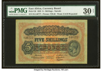 East Africa East African Currency Board 5 Shillings 1.1.1933 Pick 20 PMG Very Fine 30 Net. Minor rust is noted on this example. 

HID09801242017

© 20...