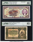 Hungary State Note of the Ministry of Finance 20 Korona 1.1.1920 Pick 61 PMG Gem Uncirculated 65 EPQ; Turkey Central Bank 50 Lira 1930 (ND 1942) Pick ...