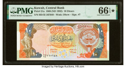 Kuwait Central Bank of Kuwait 10 Dinars 1968 (ND 1992) Pick 21a PMG Gem Uncirculated 66 EPQ S. 

HID09801242017

© 2022 Heritage Auctions | All Rights...