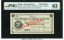 Mexico Revolutionary 2 Pesos ND (1915) Pick UNL PMG Choice Uncirculated 63. Staple holes are noted on this example. 

HID09801242017

© 2022 Heritage ...