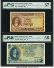 South Africa Republic of South Africa 1; 2 Rand ND (1962-65) Pick 103b; 105b Two Examples PMG Superb Gem Unc 67 EPQ; Gem Uncirculated 66 EPQ. 

HID098...
