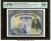 Spain Banco de Espana 1000 Pesetas 15.8.1928 Pick 78a PMG Choice Uncirculated 64 EPQ. 

HID09801242017

© 2022 Heritage Auctions | All Rights Reserved...