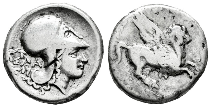 Akarnania. Anaktorion. Stater. 350-300 a.C. (Pegasi-II 32). Anv.: Head of Athena...