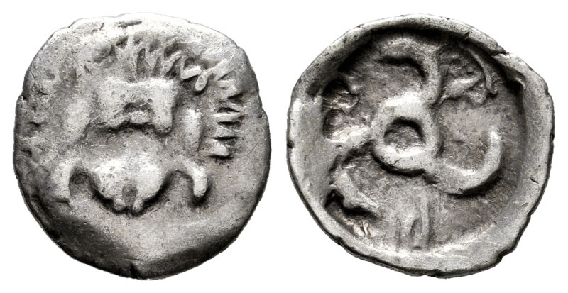 Lycia. Mithrapata. Diobol. 425-360 a.C. (Sng Cop-27 var). Anv.: Facing lion's sc...