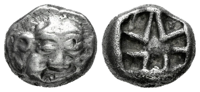 Mysia. Parion. Drachm. 550-520 a.C. (Sng Cop-256). (Rosen-525). (Asyut-612). Anv...