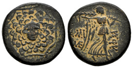 Pontos. Amisos. AE 21. 111-105 o 95-90 a.C. Time of Mithradates VI Eupator.. (SNG Stancomb-690). (SNG BM Black Sea-1191). (Hgc-7, 242). Anv.: Aegis. R...