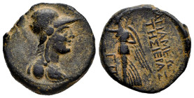 Seleucis and Pieria. Apameia. AE 21. CY 283 = 30/29 BC. (Hgc-9, 1424). (Rpc-I 4341). (DCA-413). Anv.: Helmeted bust of Athena right. Rev.: AΠAMEΩN THΣ...