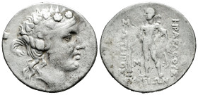 Thrace. Thasos. Tetradrachm. 148-90/80 a.C. (Sng Cop-1039). (Bmc-72). (Hgc-6, 359). Anv.: Head of Dionysos to right, wearing ivy wreath. Rev.: HPAKΛEO...