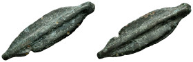 Thrace. Istros. Arrowhead Cast. Siglo CI-V a.C. (SNG Stancomb-128). (SNG BM Black Sea-218). Ae. 3,94 g. Bilobate arrowhead with axial spine. VF. Est.....