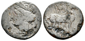 Zeugitania. Shekel. 201-175 a.C. Carthage. (Sng Cop-No cita). (MAA-No cita). Anv.: Head of Tanit left. Rev.: Horse standing right; uraeus above, Punic...