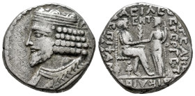 Kingdom of Parthia. Gotarzes II. Tetradrachm. 43-44 d.C. Seleukeia on the Tigris. (Sellwood-65.1). (DCA-631). Anv.: Diademed bust left. Rev.: Gotarzes...