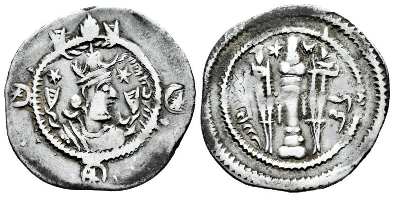 Sassanid Empire. Kavadh I. Drachm. RY 38. LD (Rayy). (Göbl-III/2). Ag. 3,99 g. V...