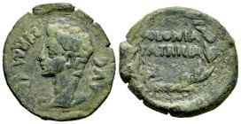 Colonia Patricia. Augustus period. Unit. 27 BC - 14 AD. Córdoba. (Abh-1989). (Acip-3357). Anv.: PERM. CAES. AVG. around head of Augustus left. Rev.: C...
