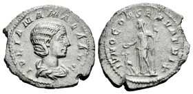 Julia Mamaea. Denarius. 222 d.C. Rome. (Spink-8212). (Ric-343). (Seaby-35). Rev.: IVNO CONSERVATRIX, Juno holding patera and sceptre, peacock at her f...