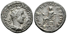 Gordian III. Antoninianus. 241-243 d.C. Rome. (Ric-IV 89). (Rsc-261). Anv.: IMP GORDIANVS PIVS FEL AVG, radiate, draped and cuirassed bust to right. R...