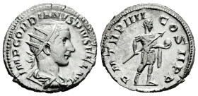 Gordian III. Antoninianus. 241-243 d.C. Rome. (Ric-IV 91). Anv.: IMP GORDIANVS PIVS FEL AVG, radiate, draped and cuirassed bust to right. Rev.: P M TR...