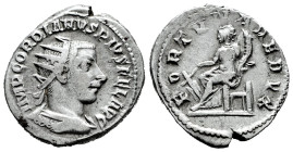 Gordian III. Antoninianus. 243-244 d.C. Rome. (Ric-144). Anv.: IMP GORDIANVS PIVS FEL AVG, radiate draped and cuirassed bust right. Rev.: FORTUNA REDU...