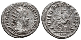 Trebonianus Gallus. Antoninianus. 252 d.C. Antioch. (Ric-83). Rev.: IVNO MARTIALIS / VII. Ag. 3,31 g. Minor crack. Almost VF. Est...35,00. 

Spanish...